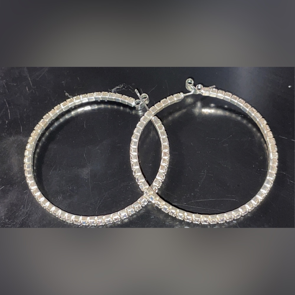 silver hoop earrings